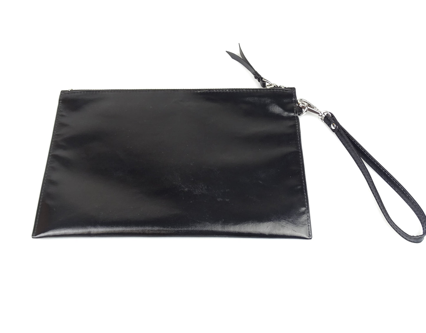 DKNY Black Logo PVC Zipped Wristlet Bags DKNY 