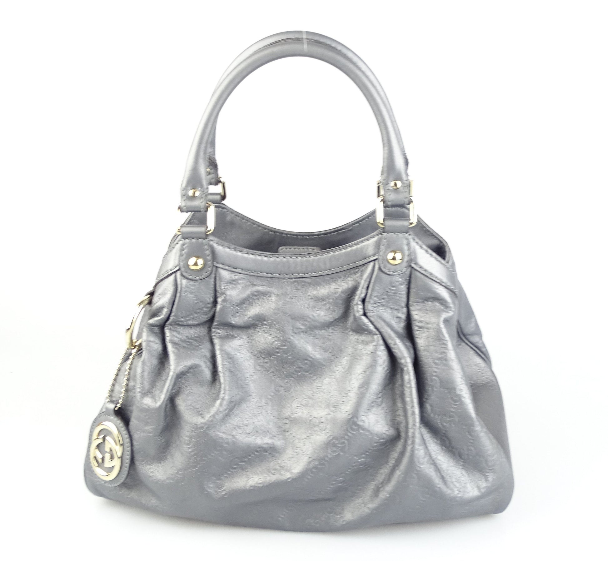 Gucci Grey Guccissima Sukey Tote Bags Gucci 
