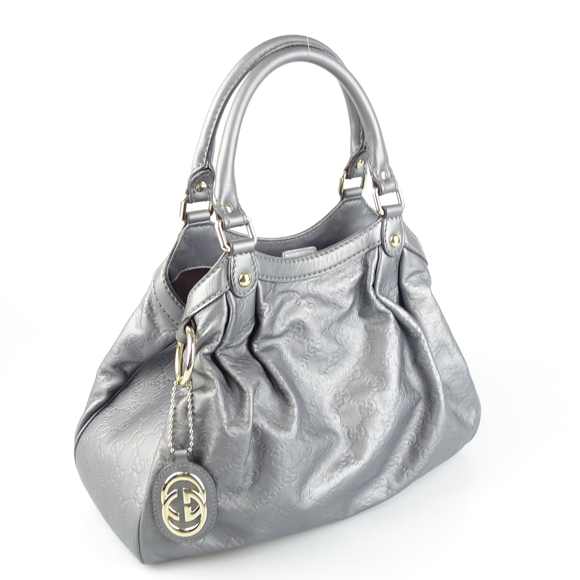 Gucci Grey Guccissima Sukey Tote Bags Gucci 