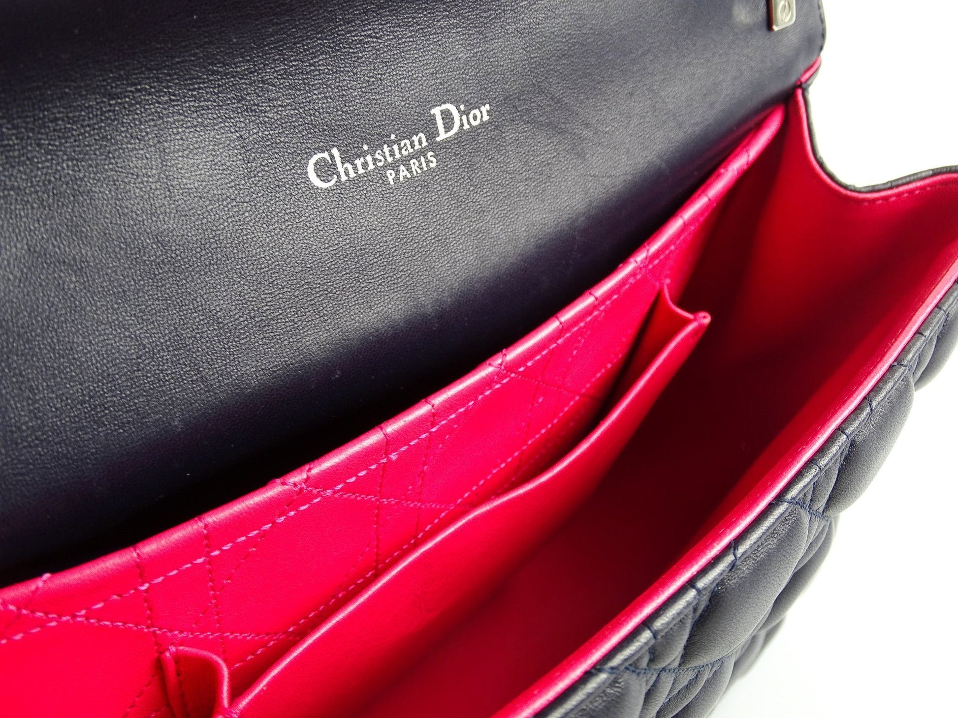 Dior Cannage Large Navy Miss Dior Flap Chain Bag Bags Dior 