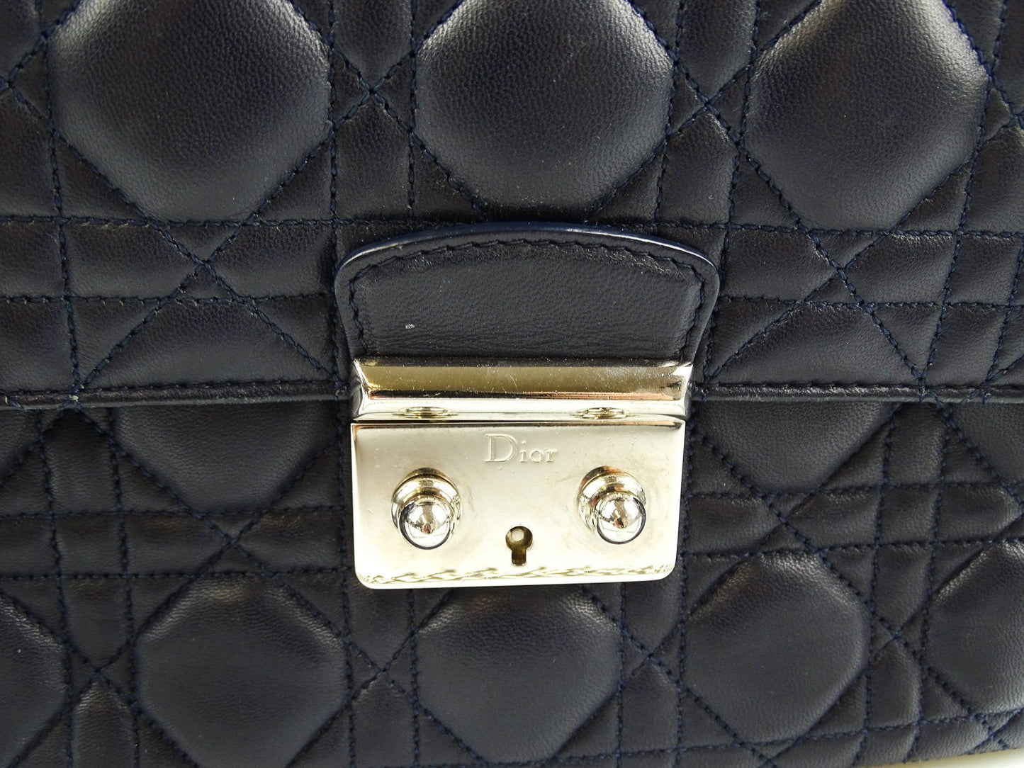 Dior Cannage Large Navy Miss Dior Flap Chain Bag Bags Dior 