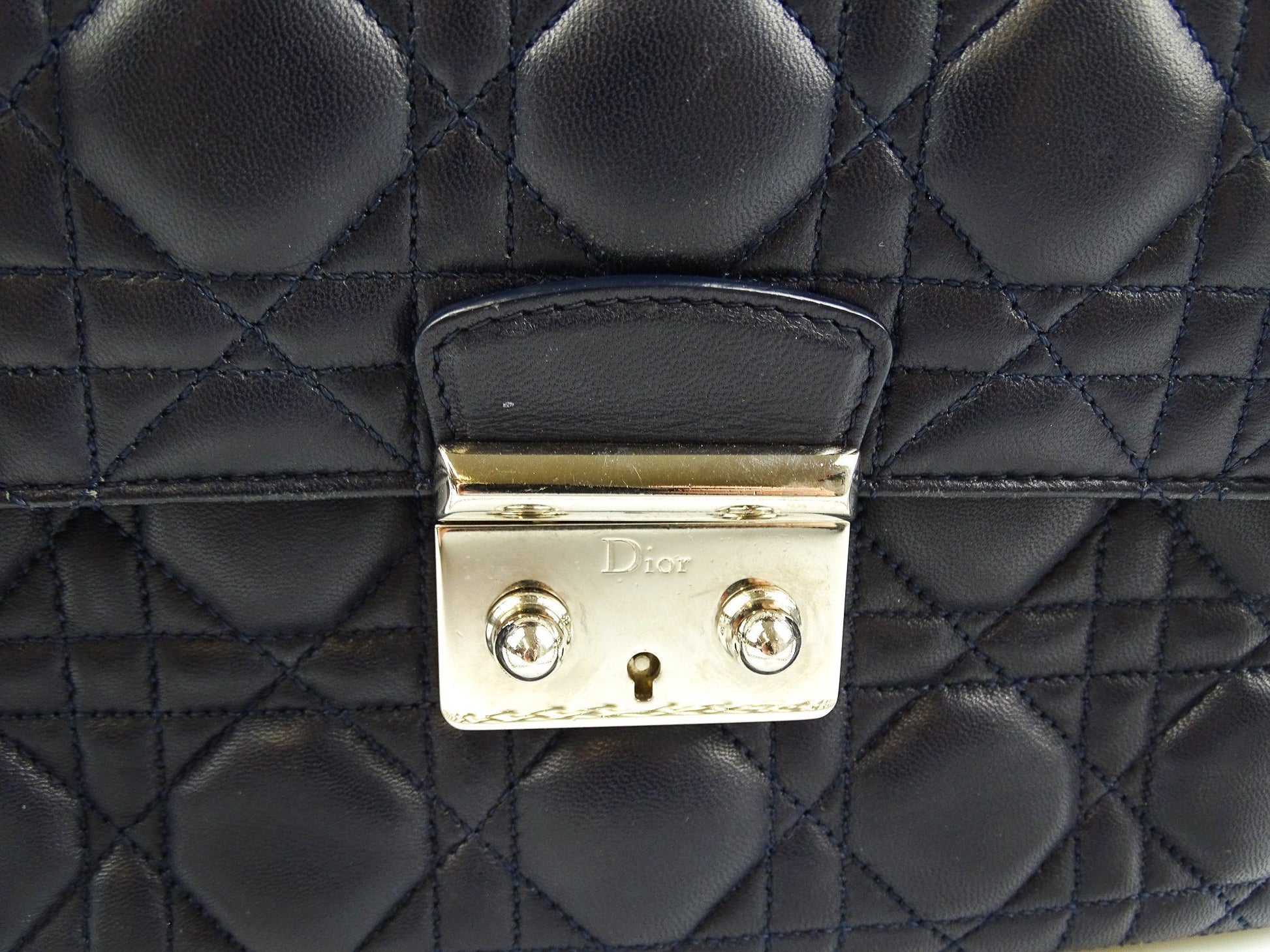 Dior Cannage Large Navy Miss Dior Flap Chain Bag Bags Dior 