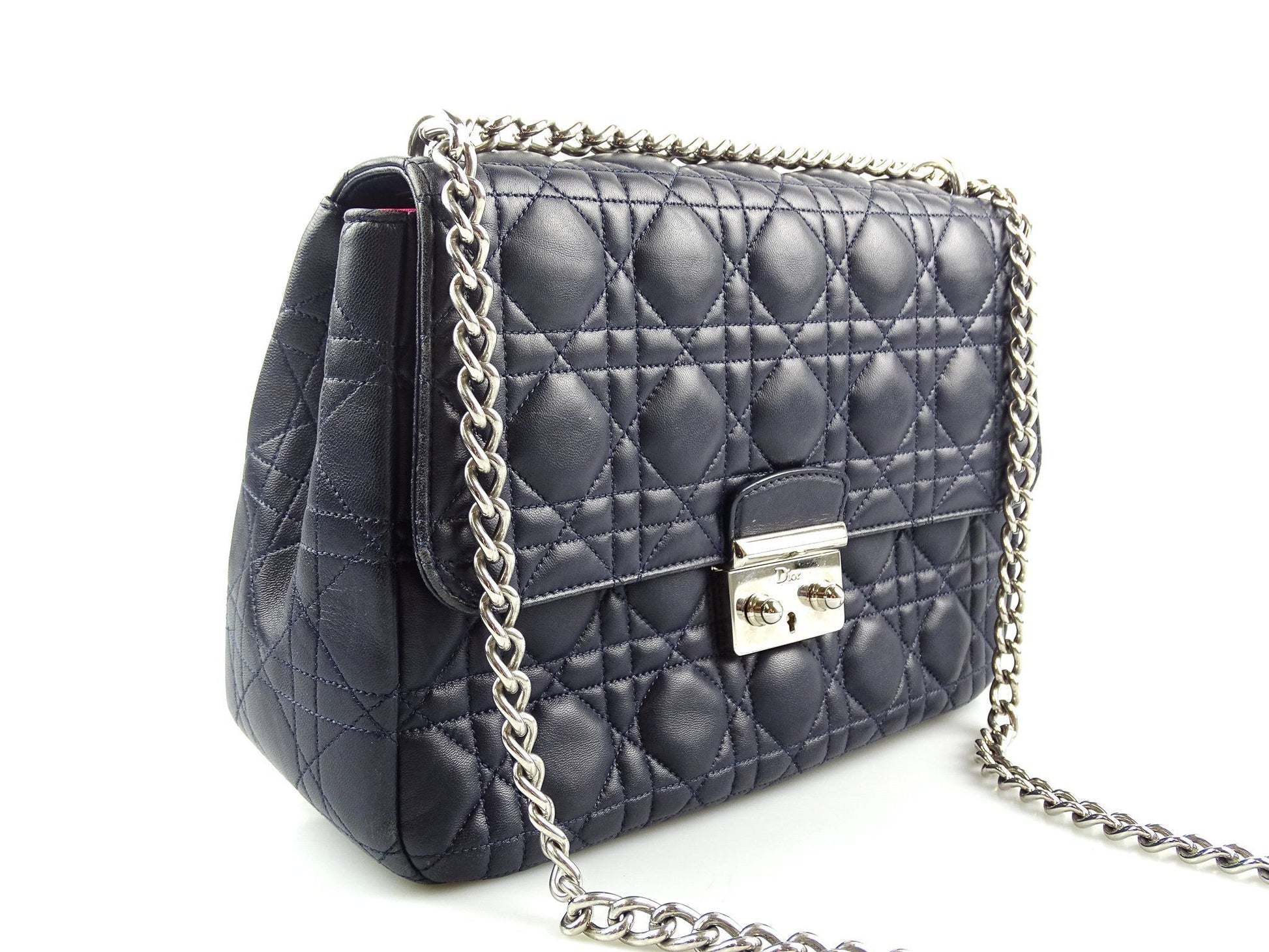 Dior Cannage Large Navy Miss Dior Flap Chain Bag Bags Dior 