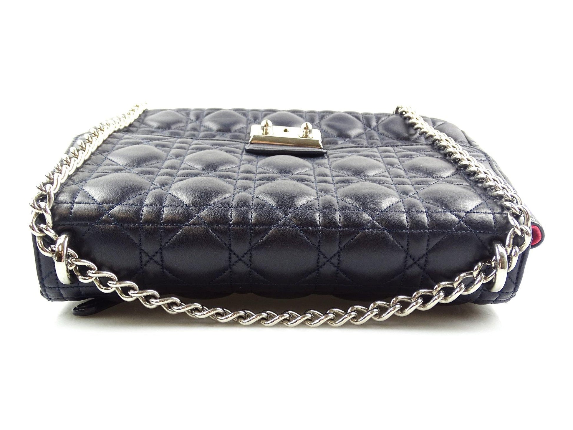 Dior Cannage Large Navy Miss Dior Flap Chain Bag Bags Dior 