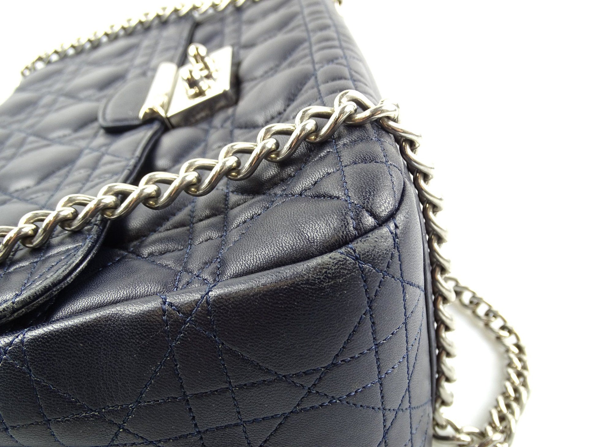 Dior Cannage Large Navy Miss Dior Flap Chain Bag Bags Dior 