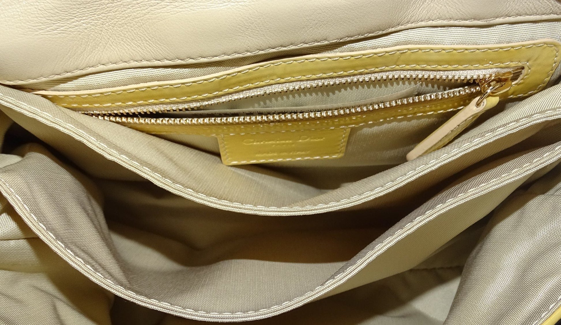 Dior New Lock Yellow Patent Cannage Shoulder Bag Bags Dior 