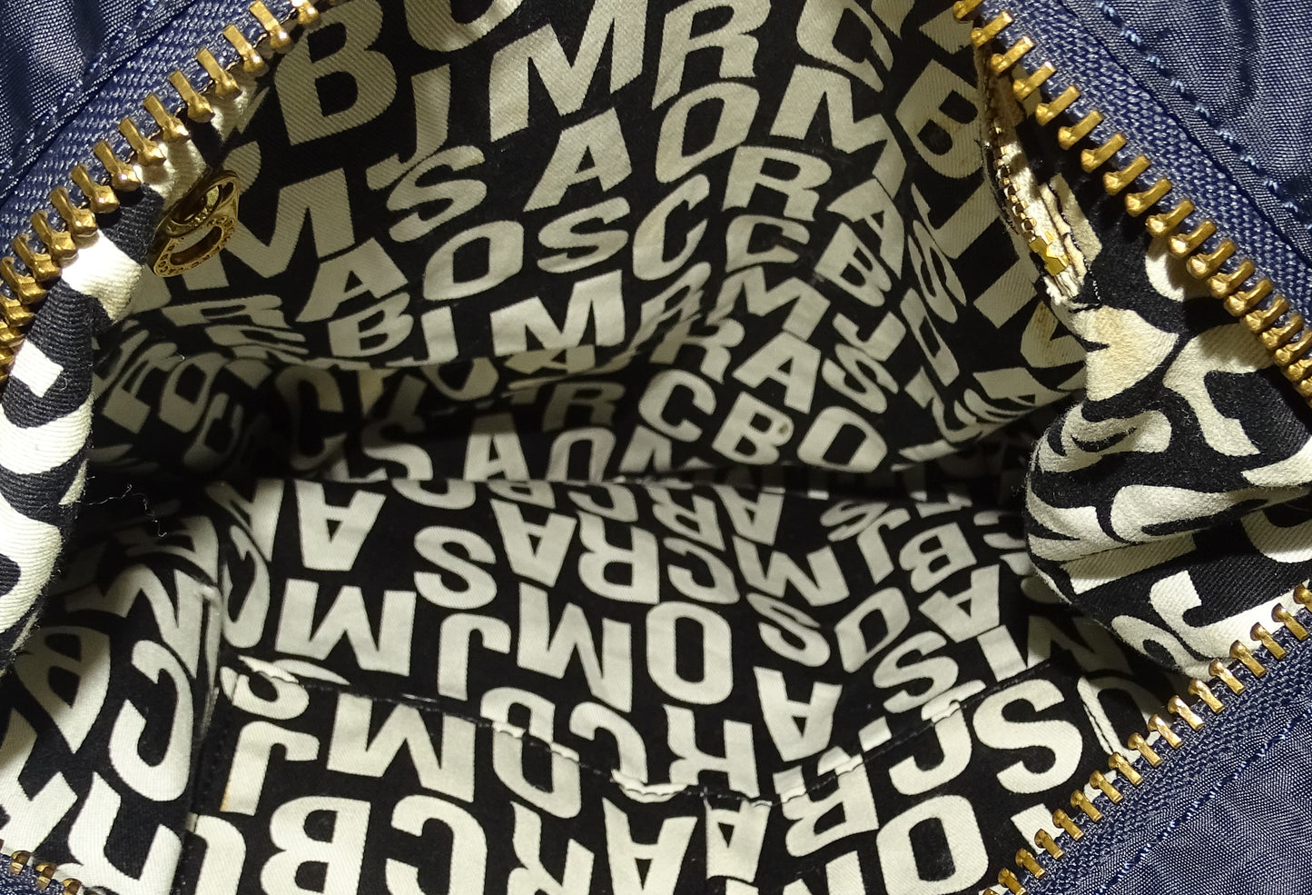 Marc by Marc Jacobs Miss Marc Navy Nylon Tote (2)