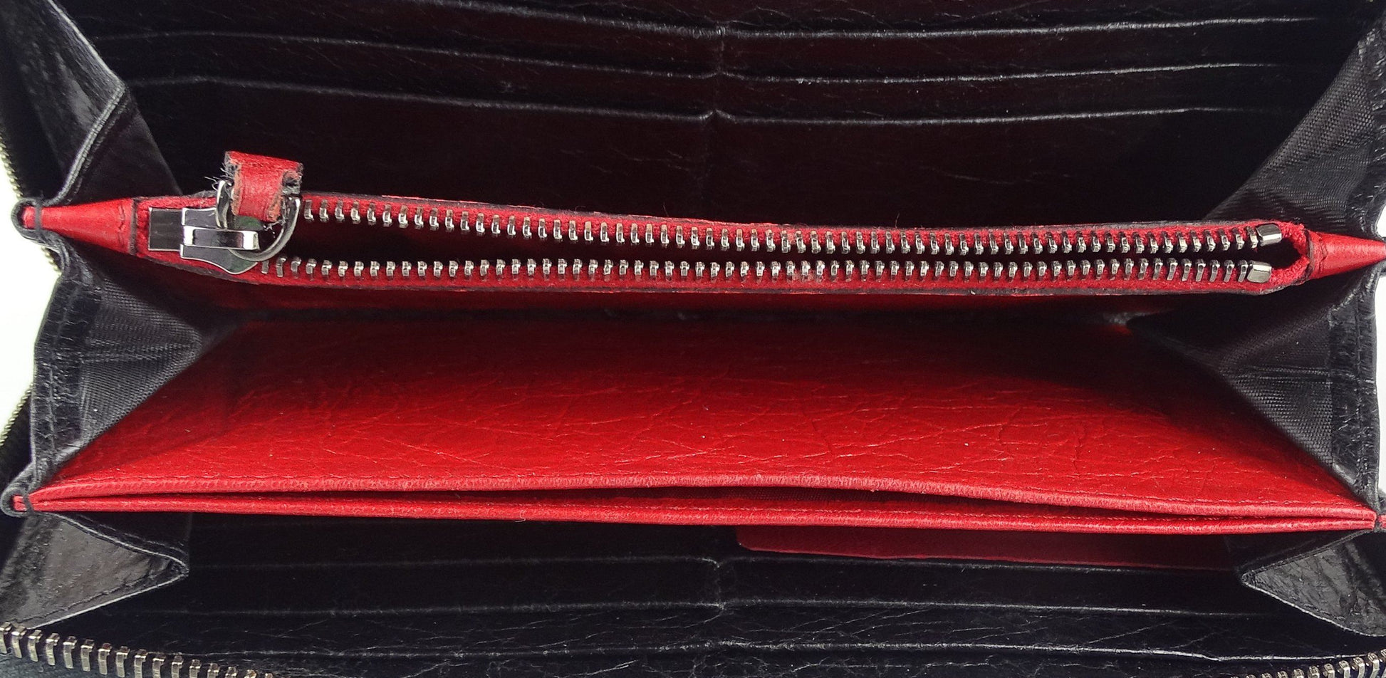Valentino Aged Calfskin Rockstud Zip Wallet Wallets Valentino 