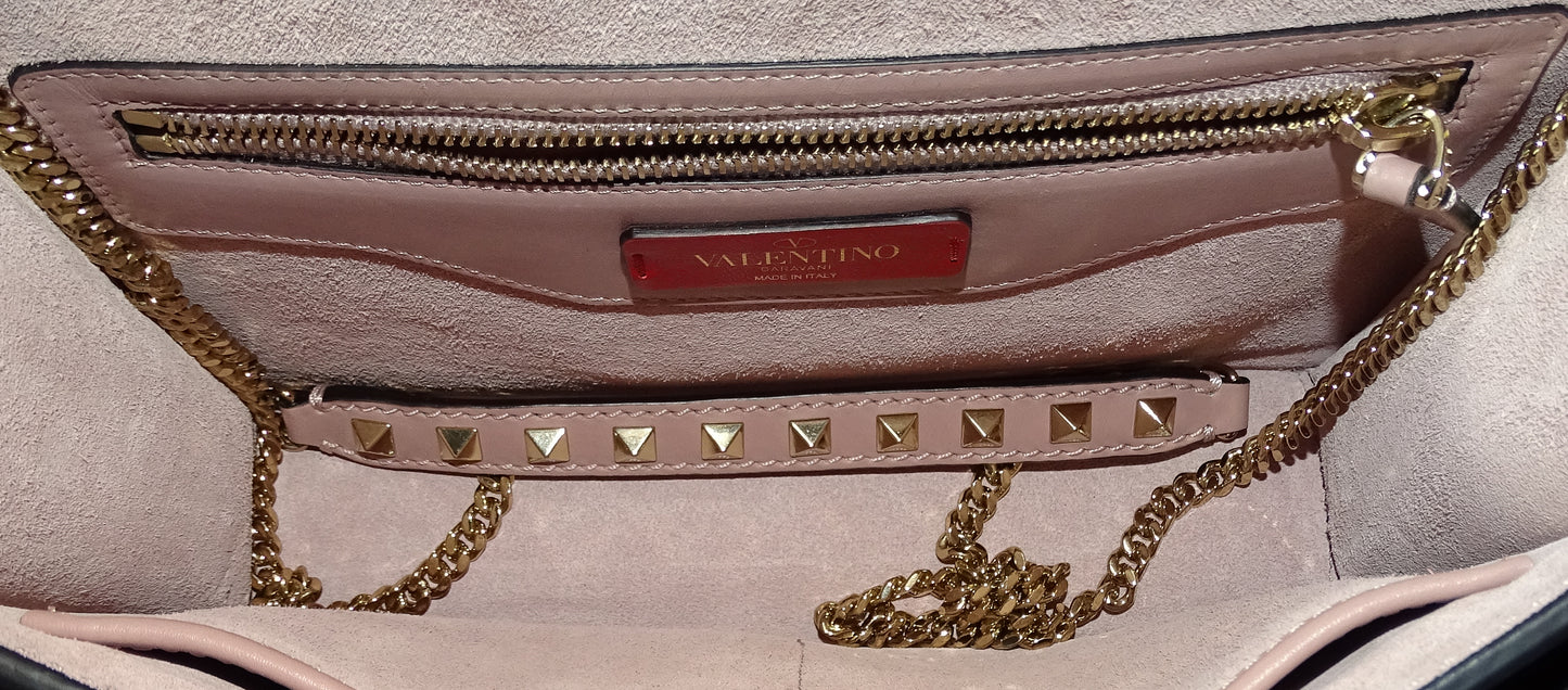 Valentino Floral Nude Flap Shoulder Bag