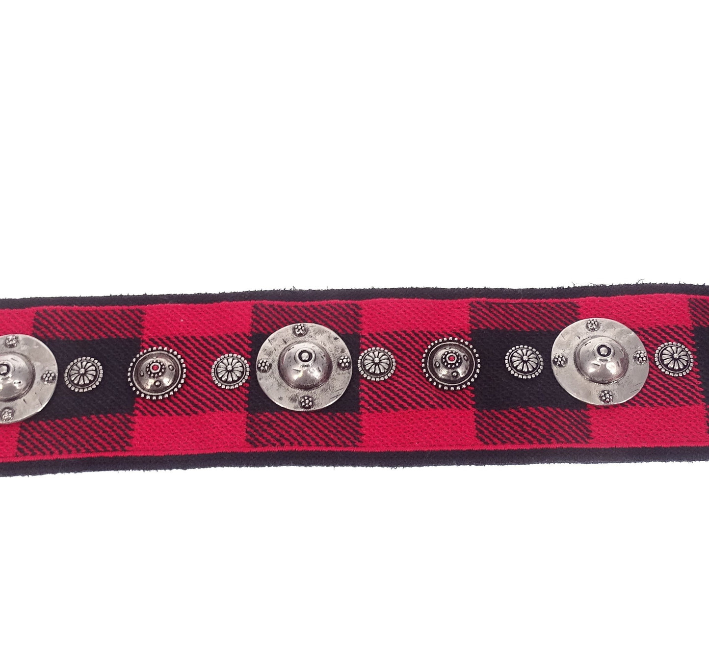 Christian Dior Red/Black Plaid Studded Canvas Shoulder Strap Bags Dior 