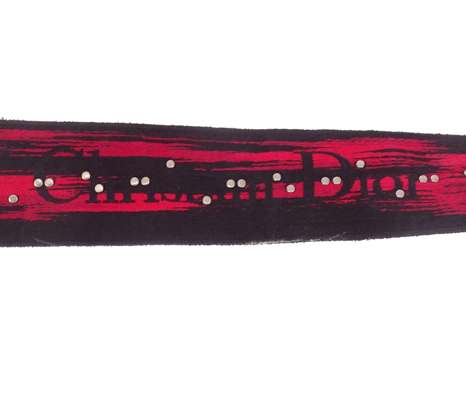 Christian Dior Red/Black Plaid Studded Canvas Shoulder Strap Bags Dior 