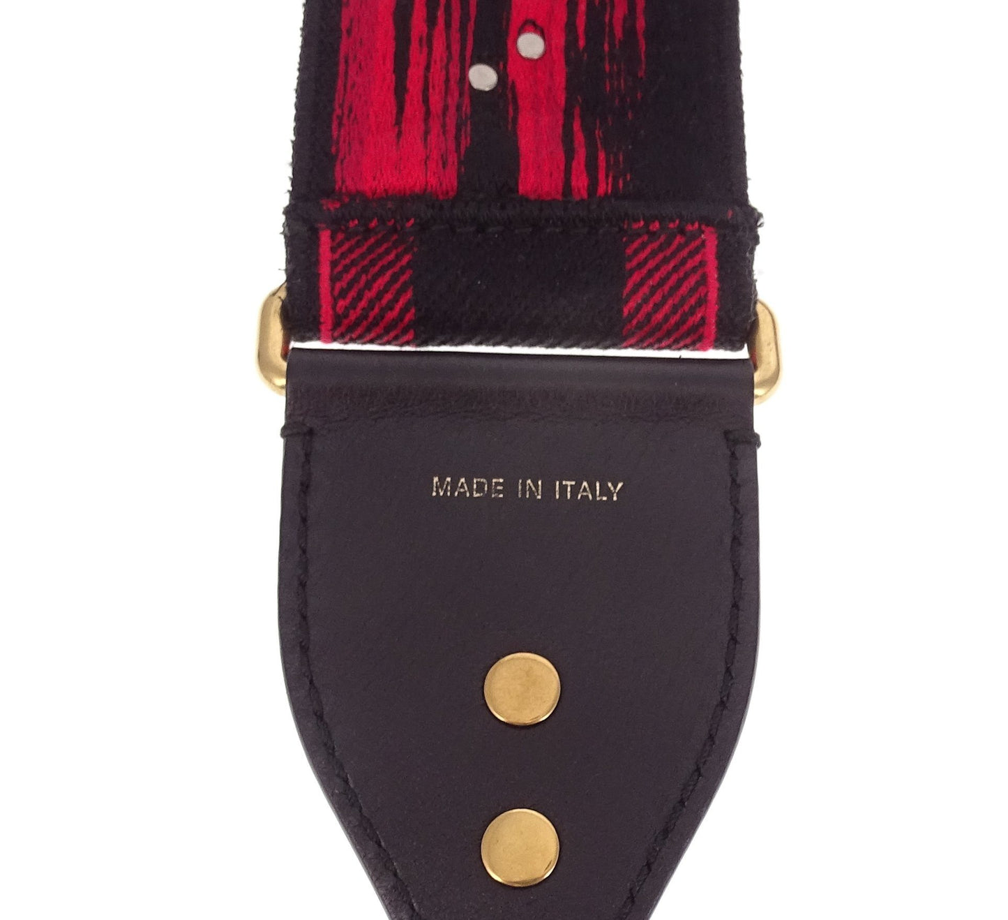 Christian Dior Red/Black Plaid Studded Canvas Shoulder Strap Bags Dior 