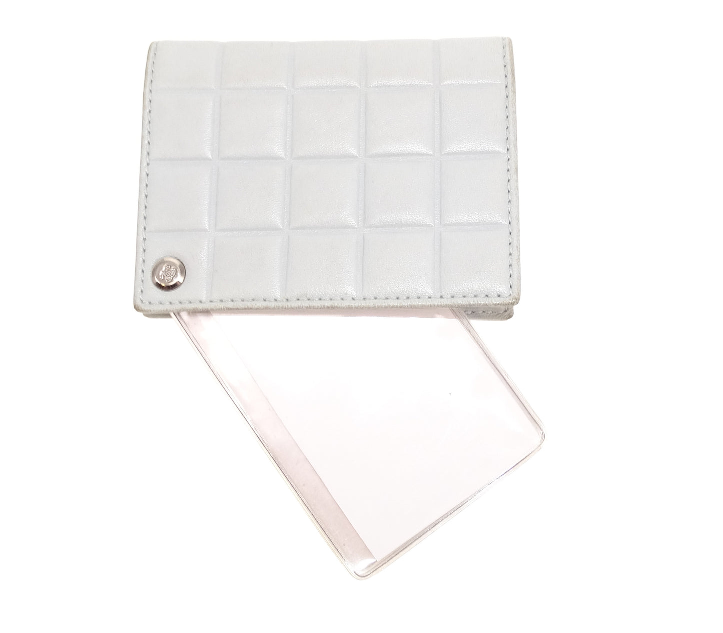 Chanel Pale Blue Choco Bar Card Holder