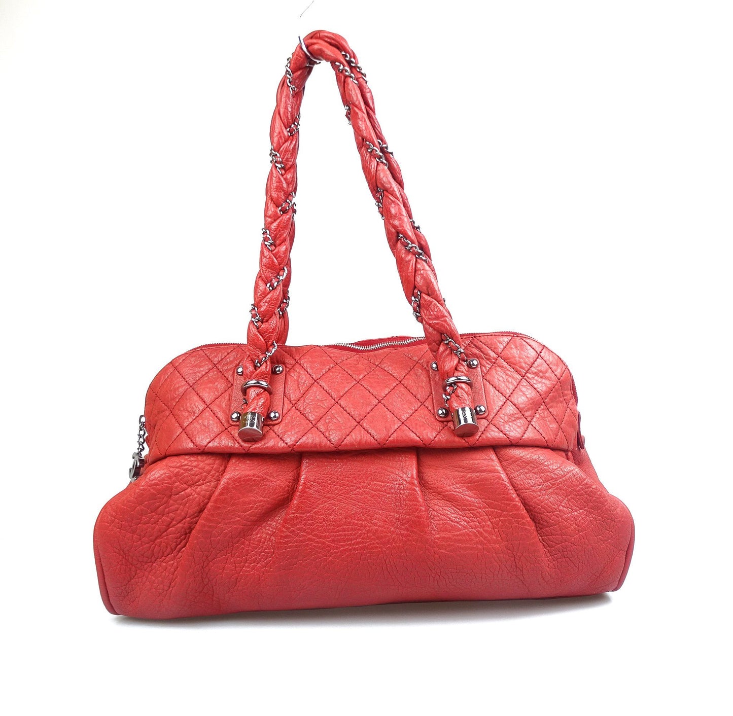Chanel Lady Braid Large Shoulder Bag Red Bags Chanel 