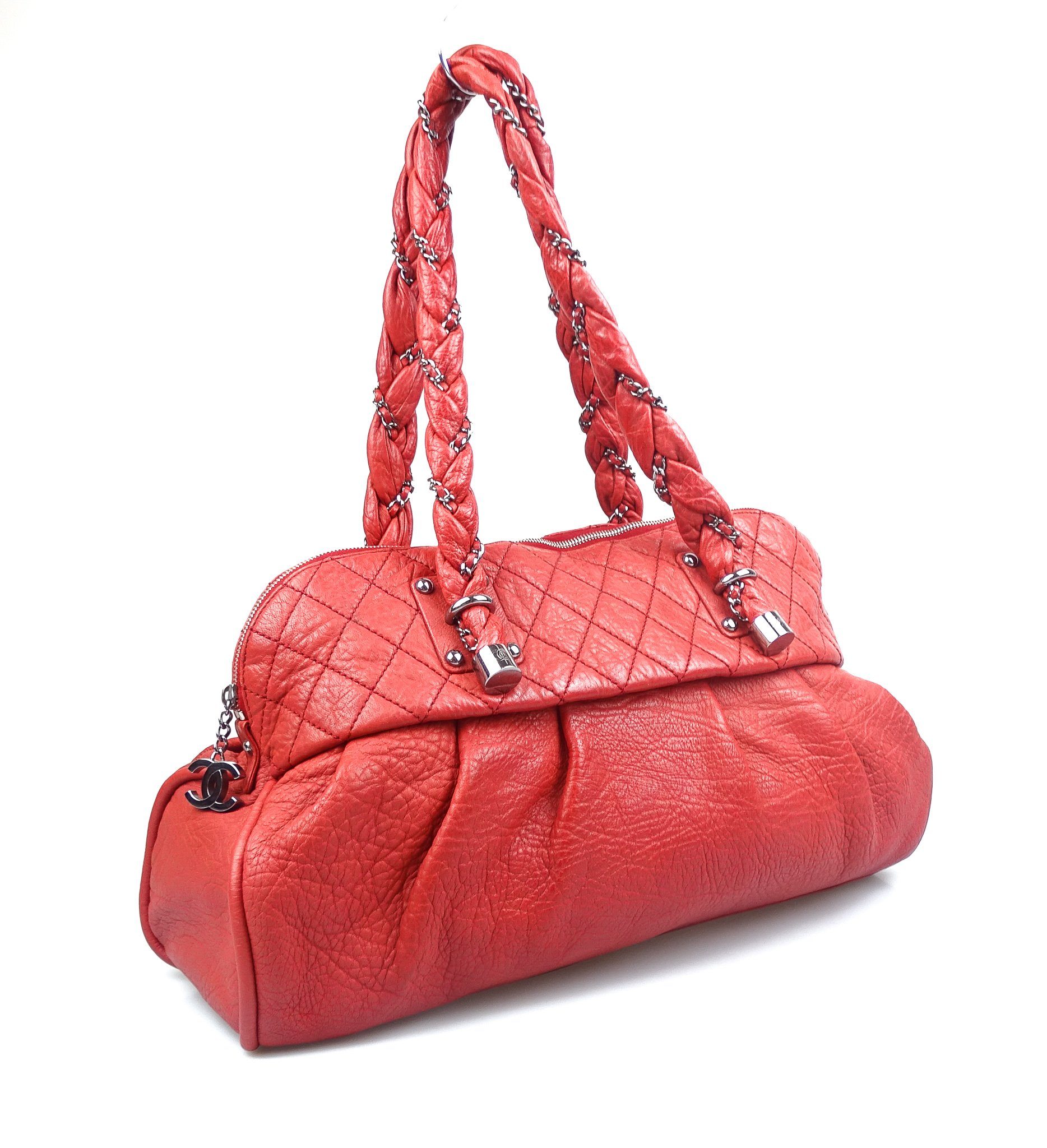Chanel Lady Braid Large Shoulder Bag Red Bags Chanel 