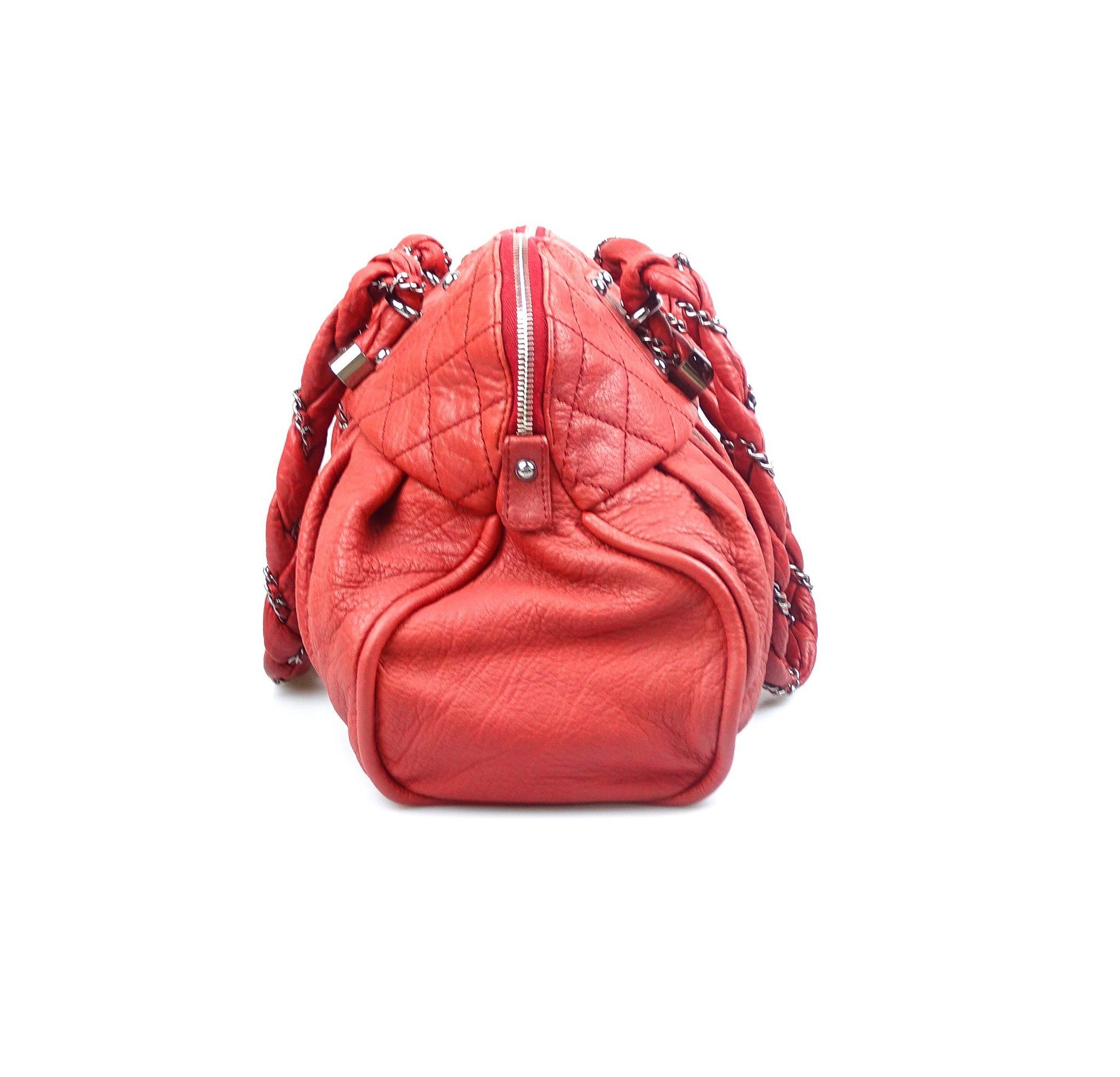Chanel Lady Braid Large Shoulder Bag Red Bags Chanel 