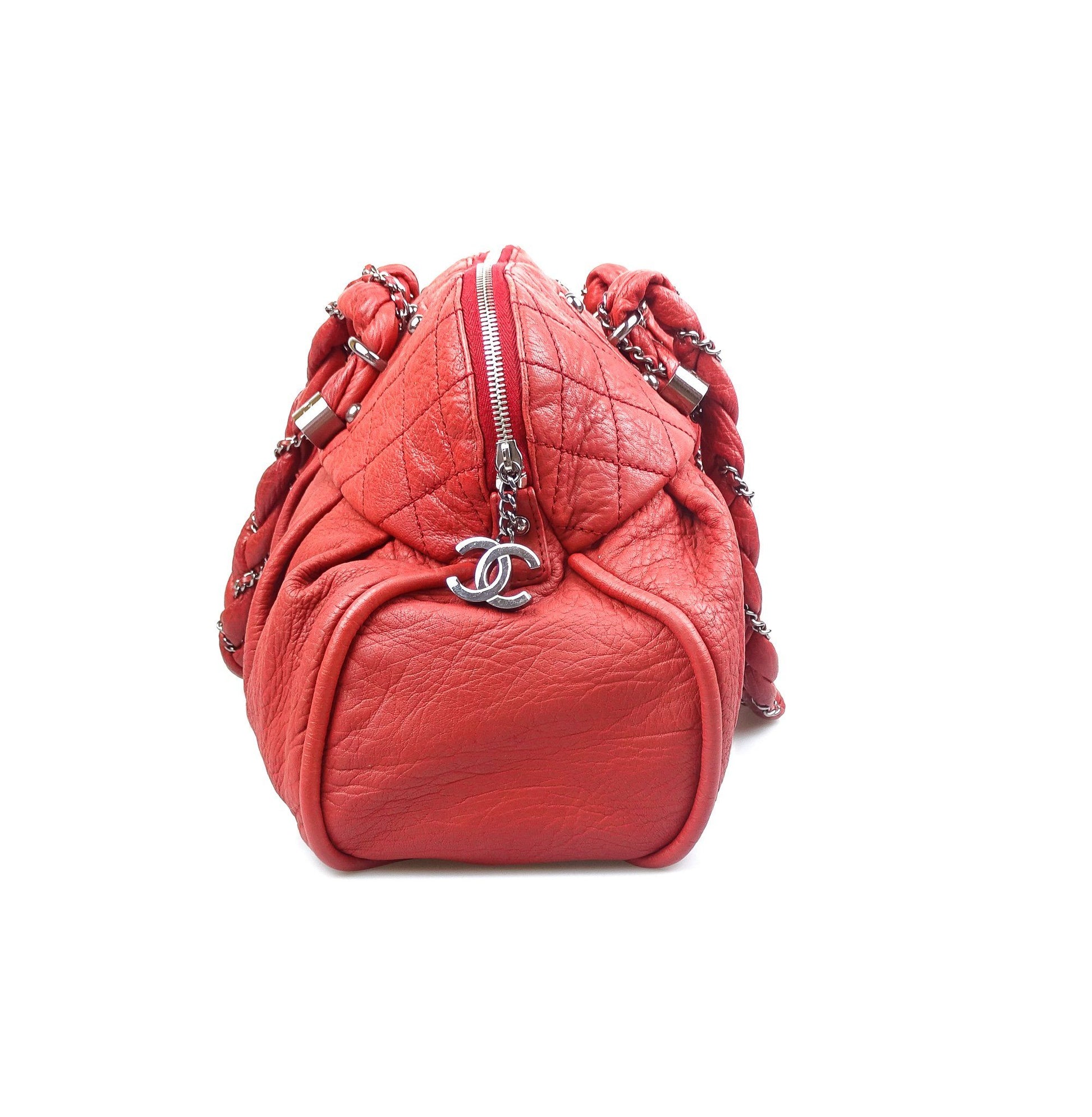Chanel Lady Braid Large Shoulder Bag Red Bags Chanel 