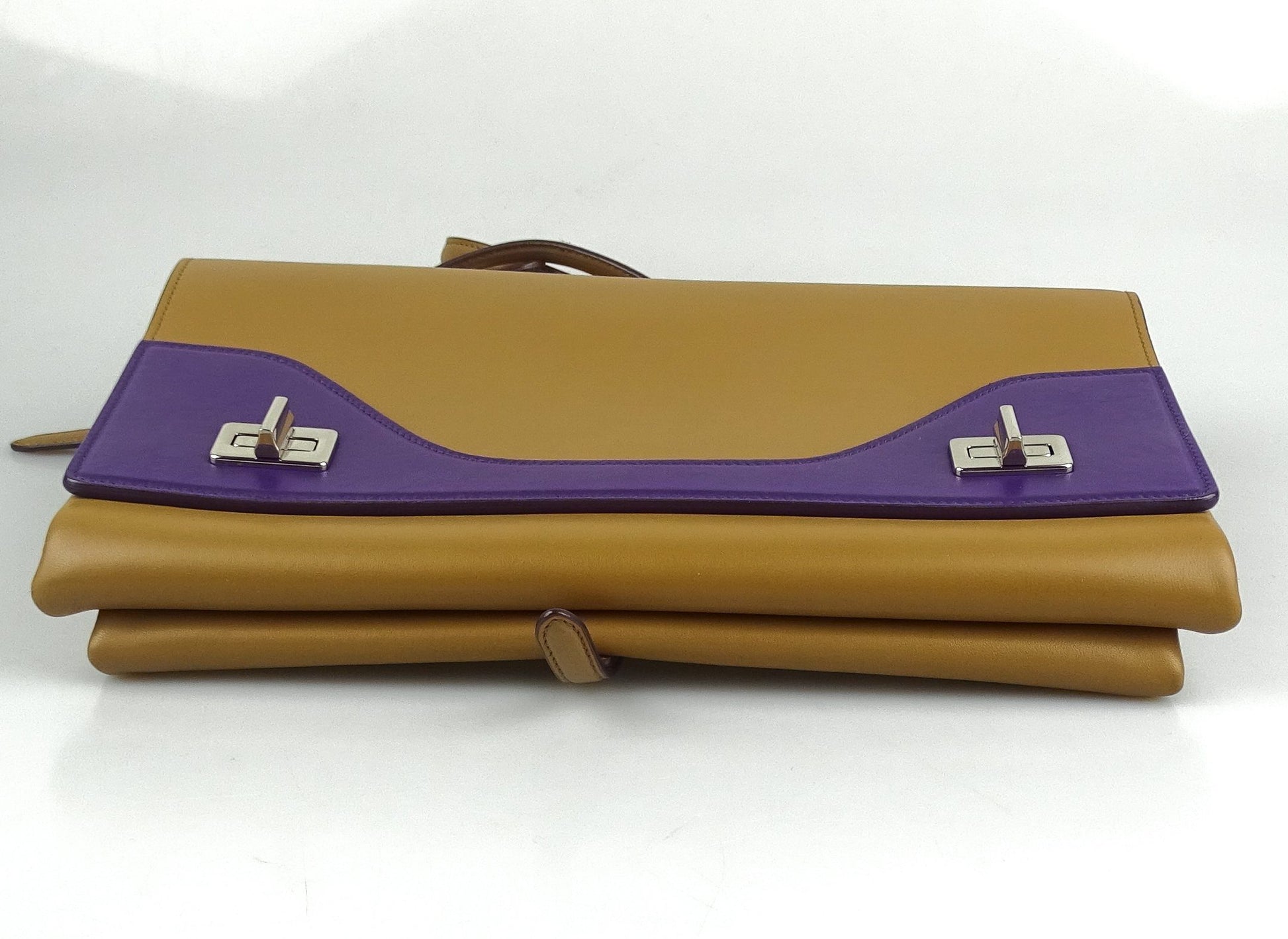 Prada Twin Lock Vitello Soft Two Sided Messenger Bag Bags Prada 