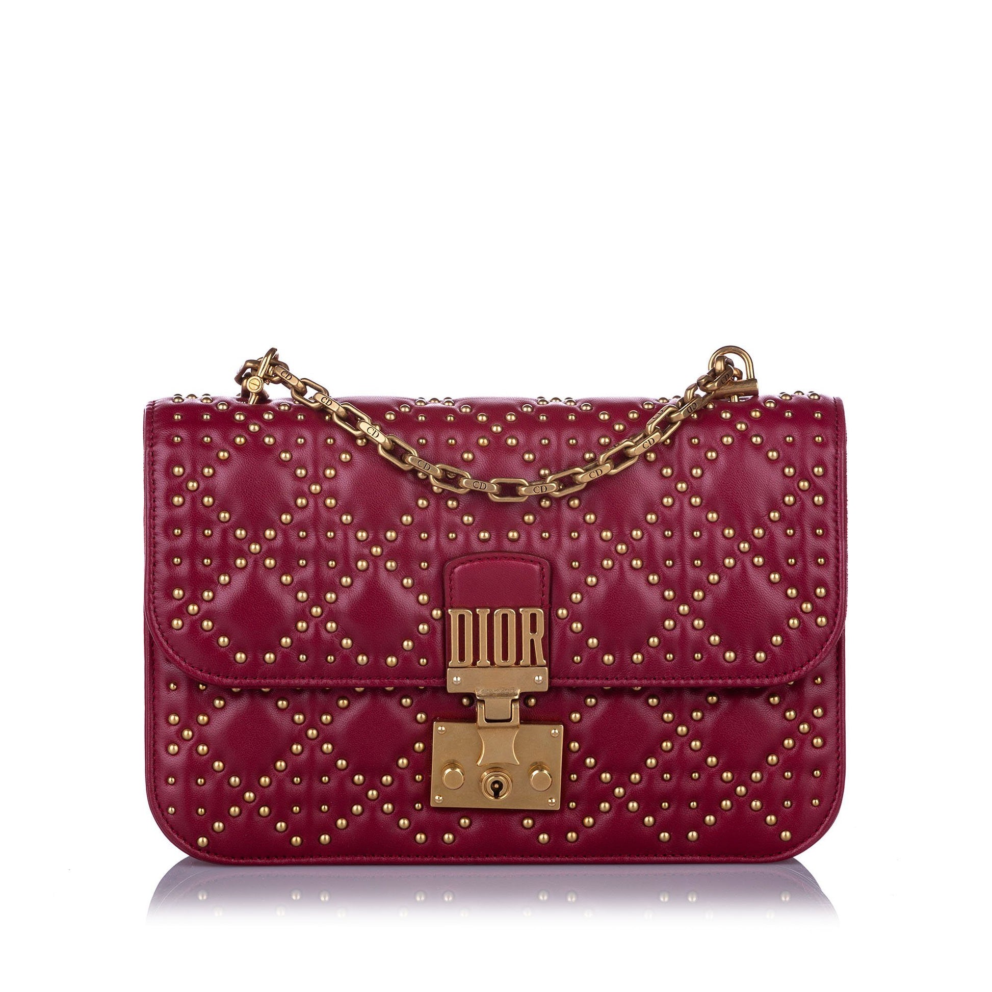 Dior Large Studded Dioraddict Leather Crossbody Bag Bags Dior 