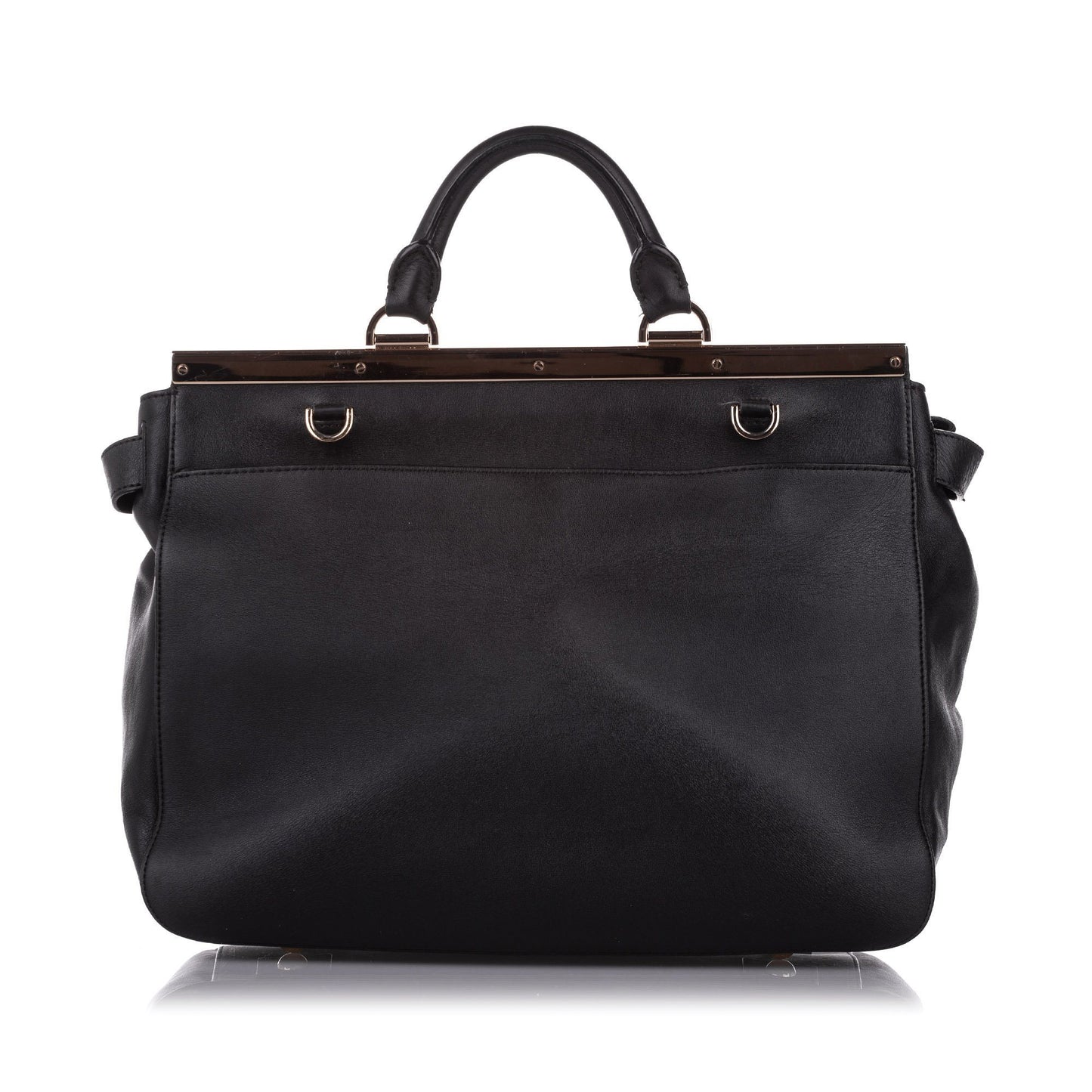 Mulberry Large Black Suffolk Leather Satchel Bags Mulberry 