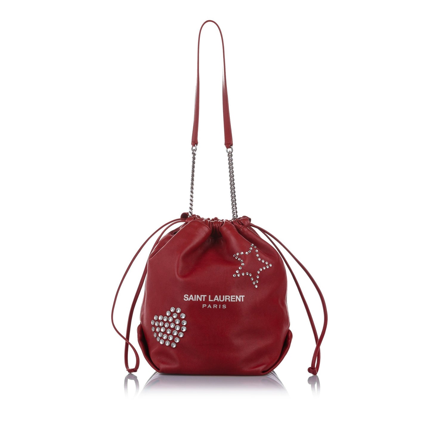 Saint Laurent Teddy Studded Leather Bucket Bag Bags YSL 