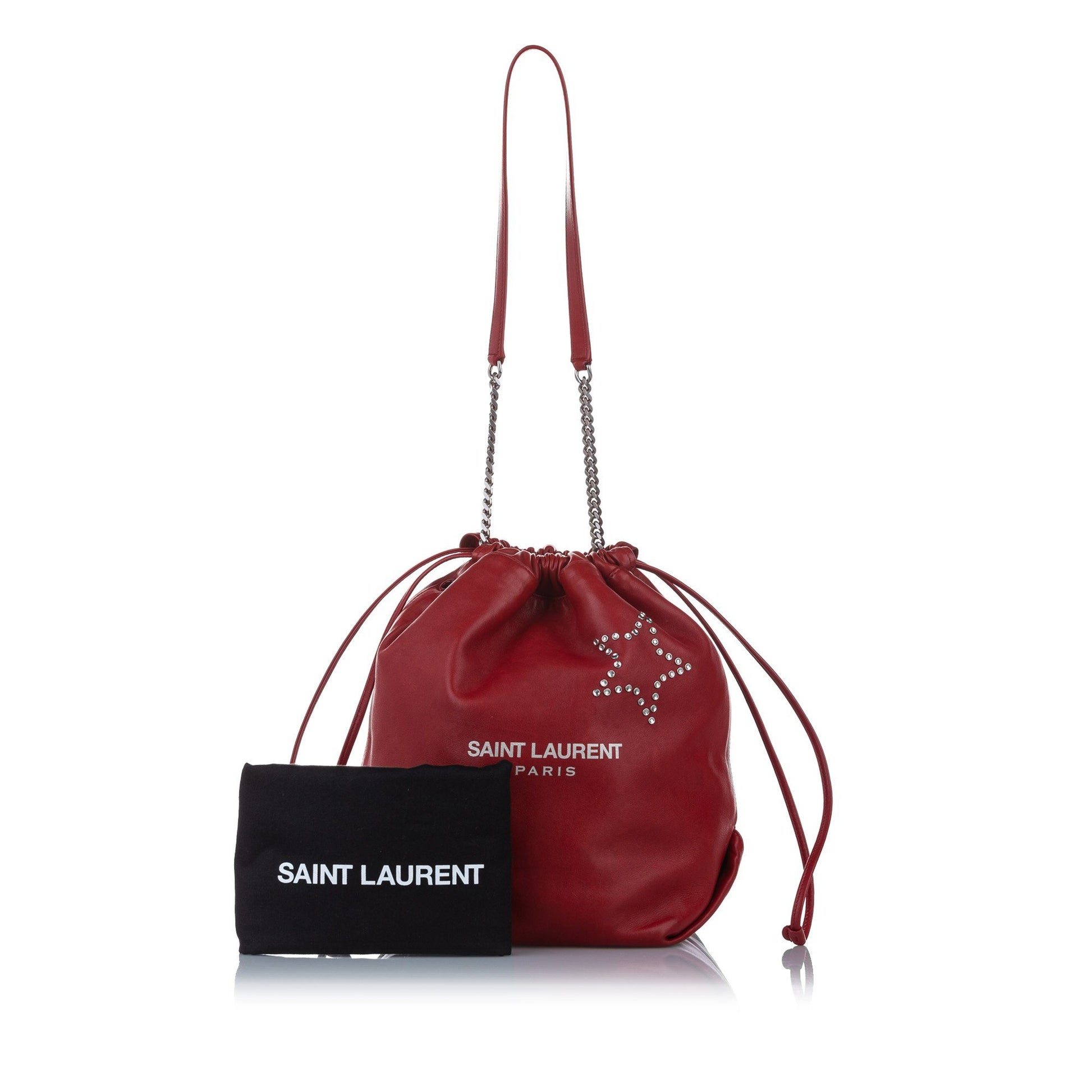 Saint Laurent Teddy Studded Leather Bucket Bag Bags YSL 