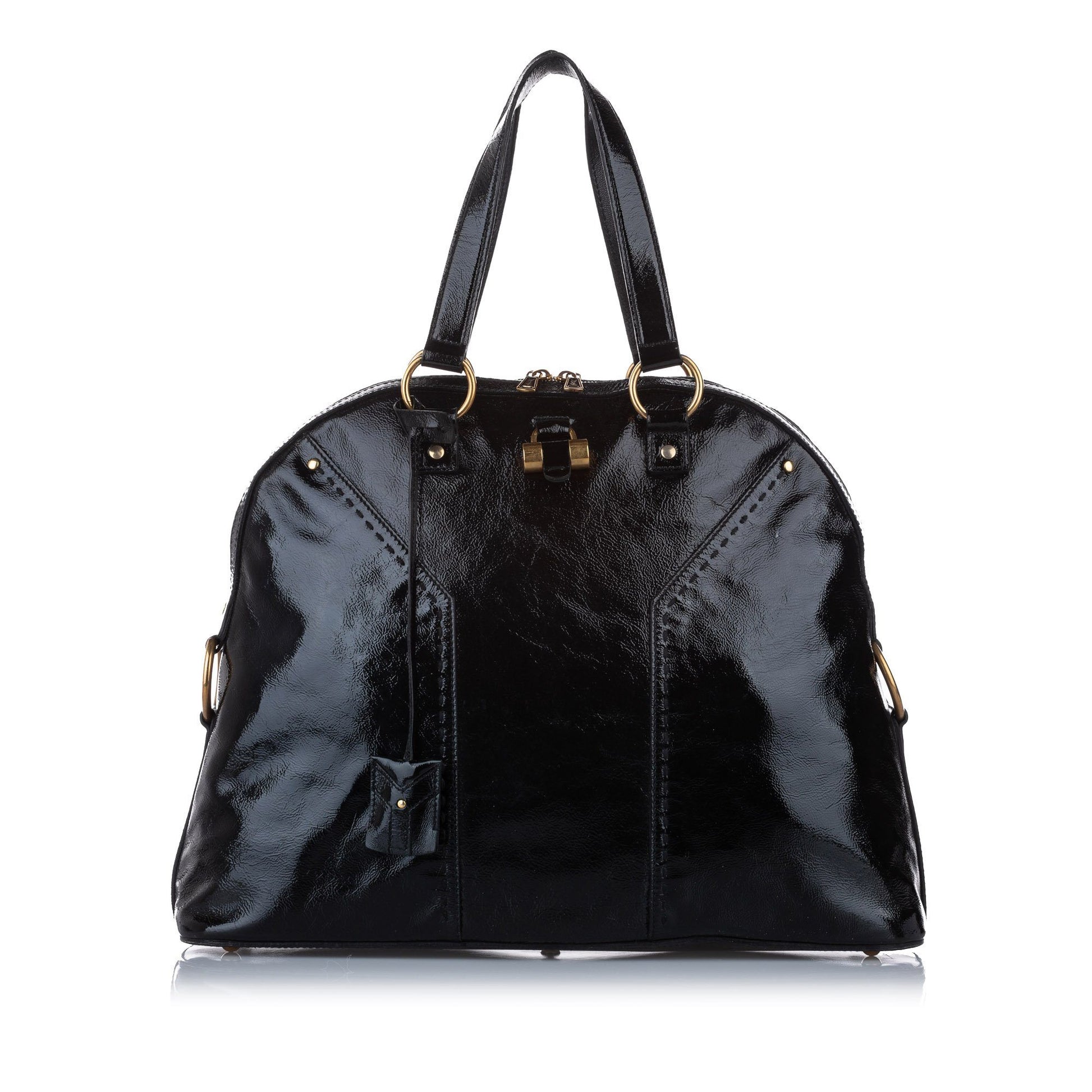 Saint Laurent Black Muse Patent Leather Handbag Bags YSL 