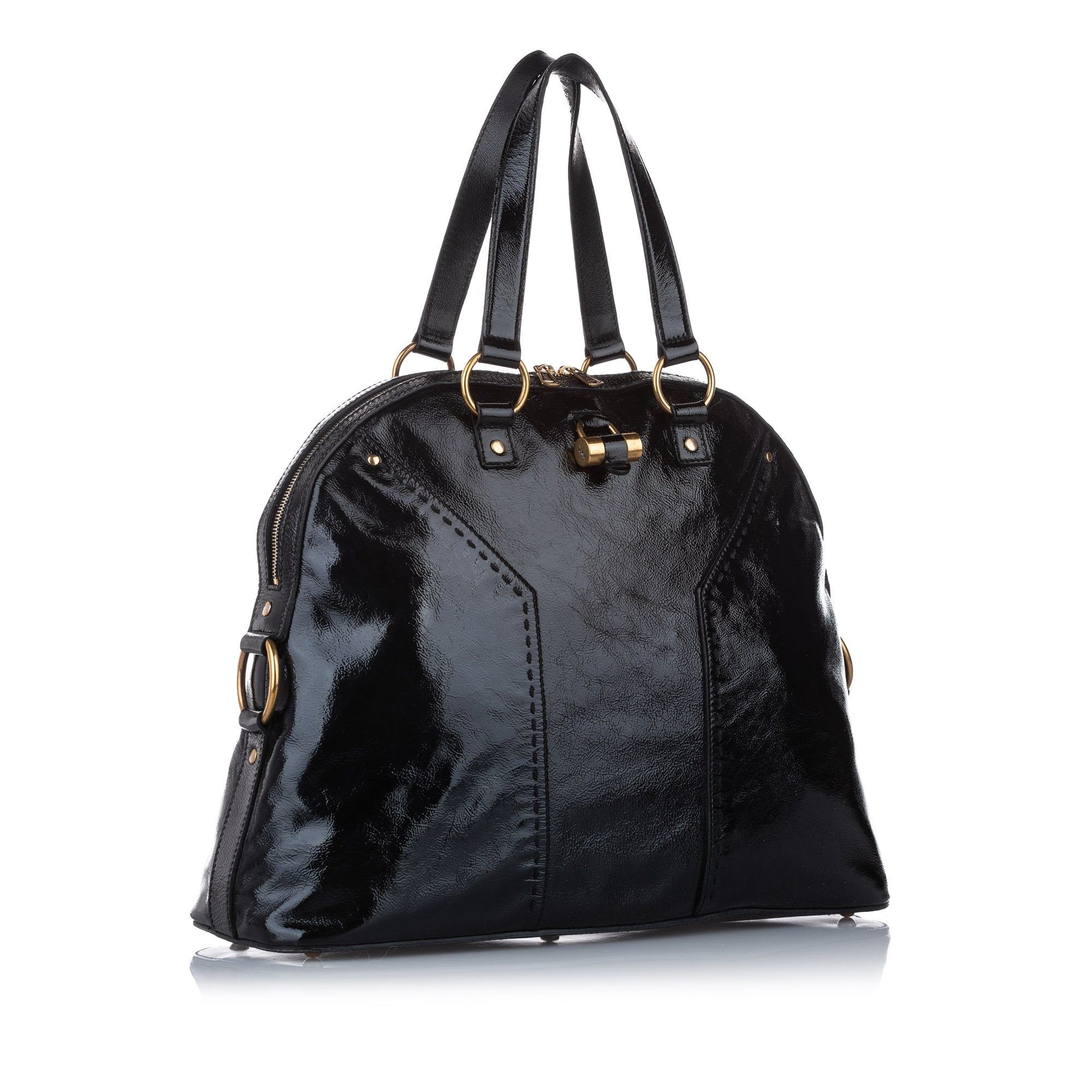 Saint Laurent Black Muse Patent Leather Handbag Bags YSL 