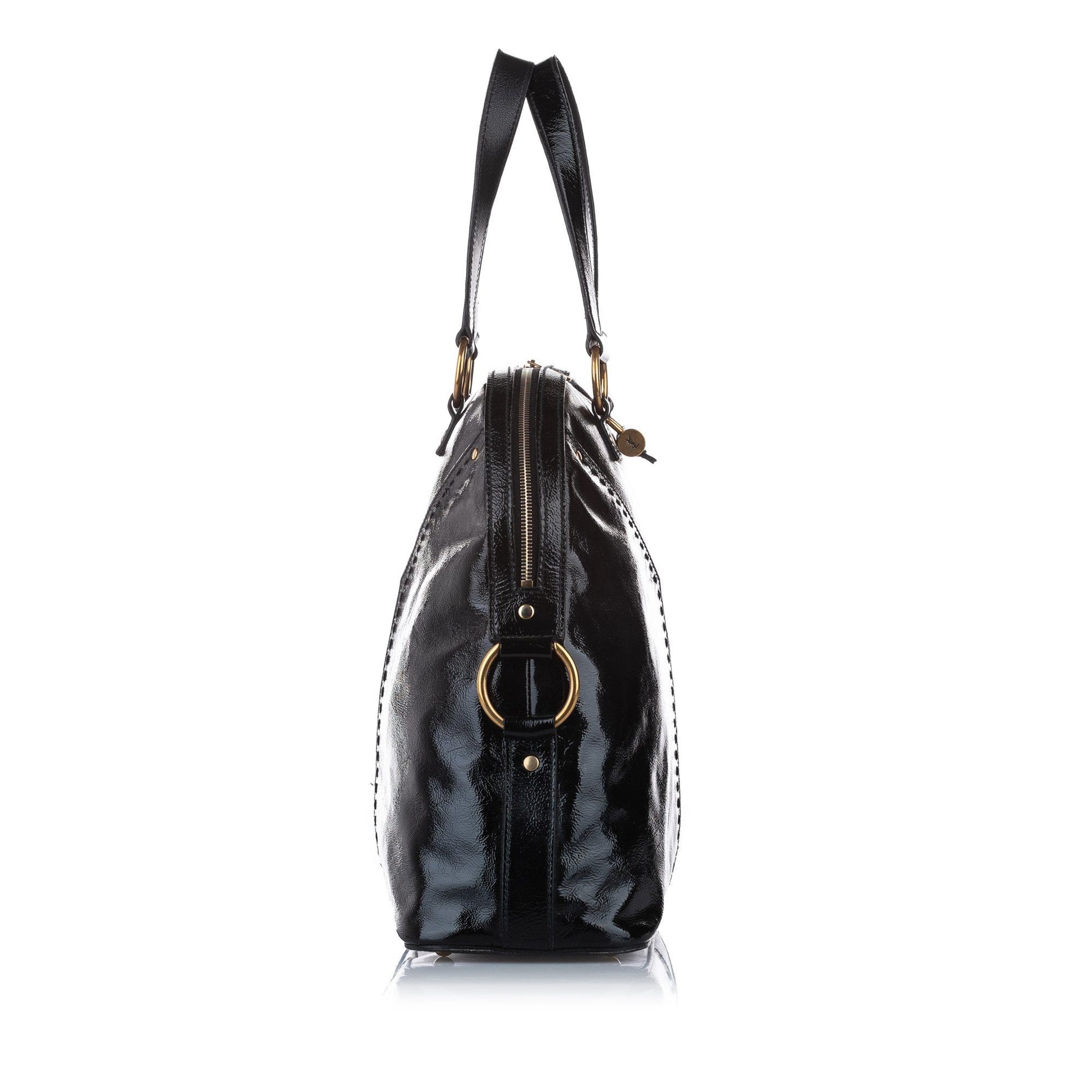 Saint Laurent Black Muse Patent Leather Handbag Bags YSL 