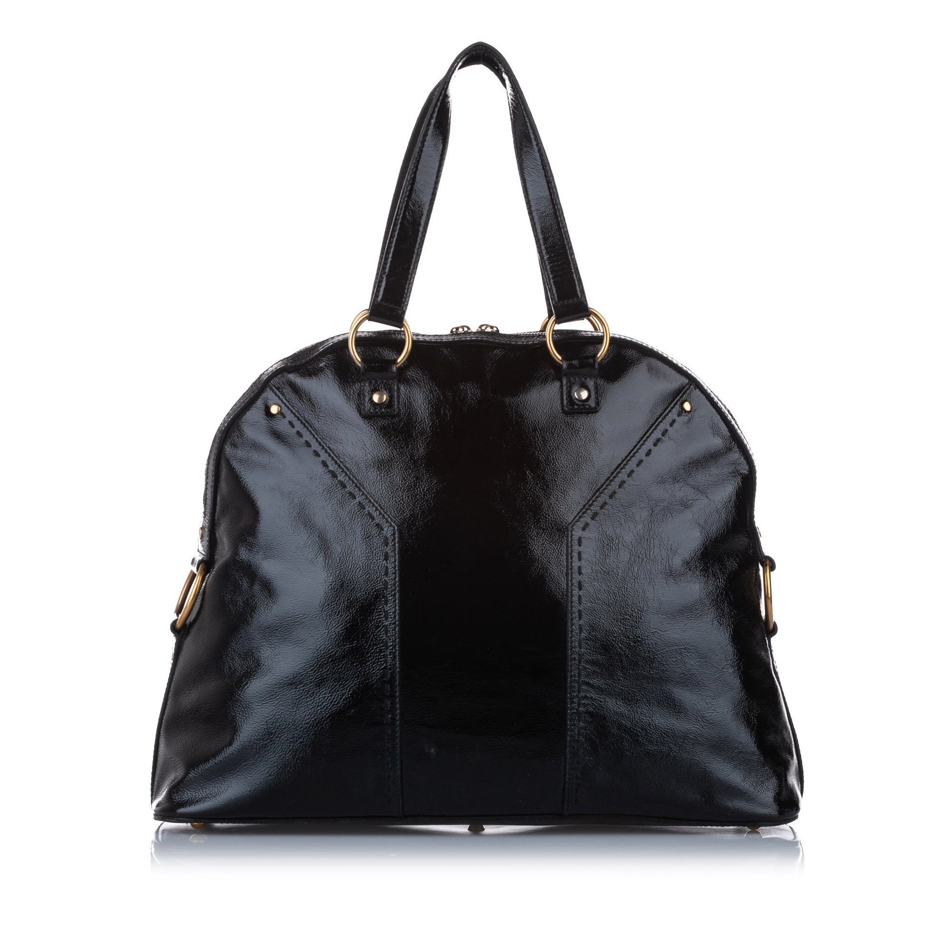 Saint Laurent Black Muse Patent Leather Handbag Bags YSL 