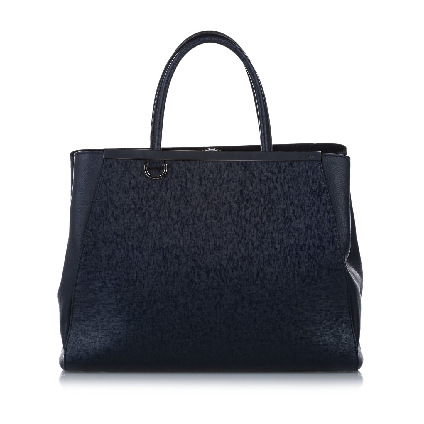 Fendi Navy Blue 2Jours Leather Satchel Bags Fendi 