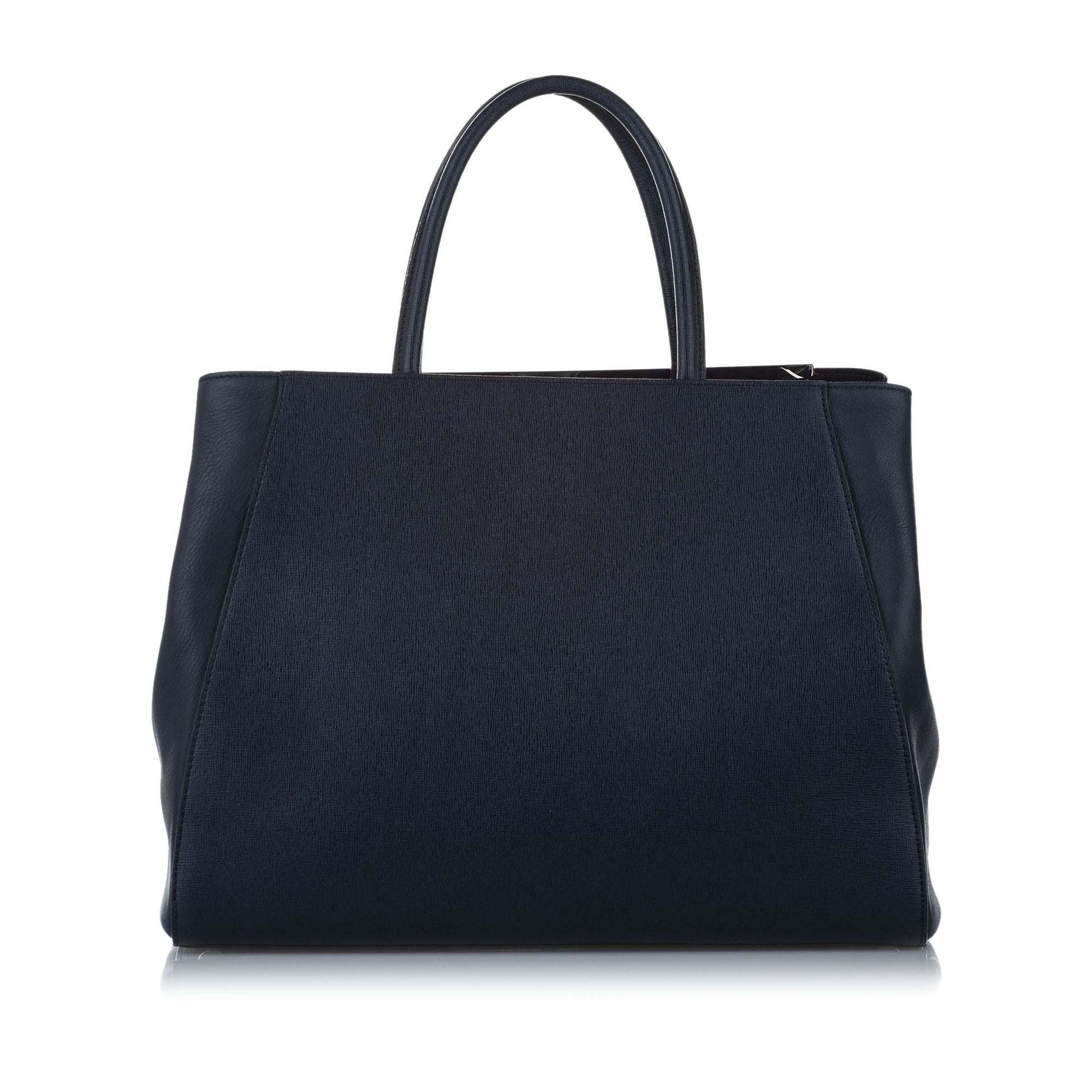 Fendi Navy Blue 2Jours Leather Satchel Bags Fendi 