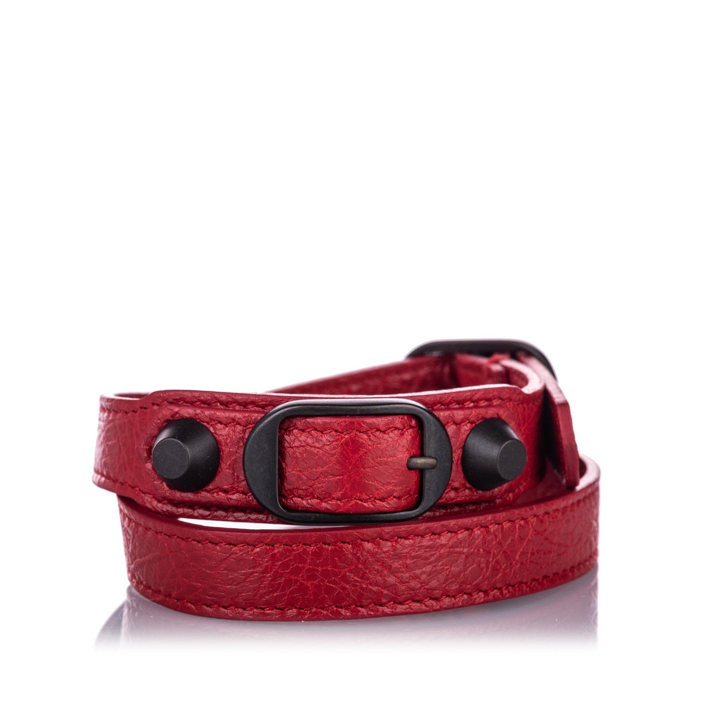 Balenciaga Classic Arena Wrap Leather Bracelet Red Costume, Jewellery Balenciaga 