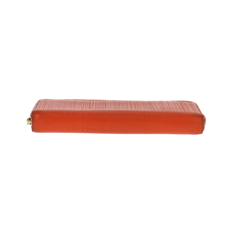 Loewe Orange Texture Leather Wallet Zip Around