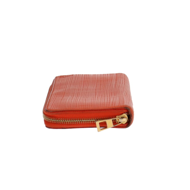 Loewe Orange Texture Leather Wallet Zip Around