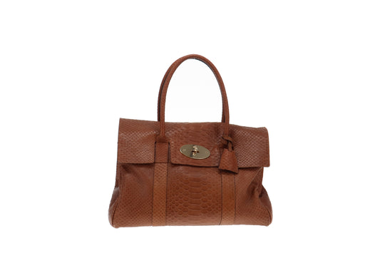 Mulberry Oak Faux Snake Effect Leather Classic Bayswater