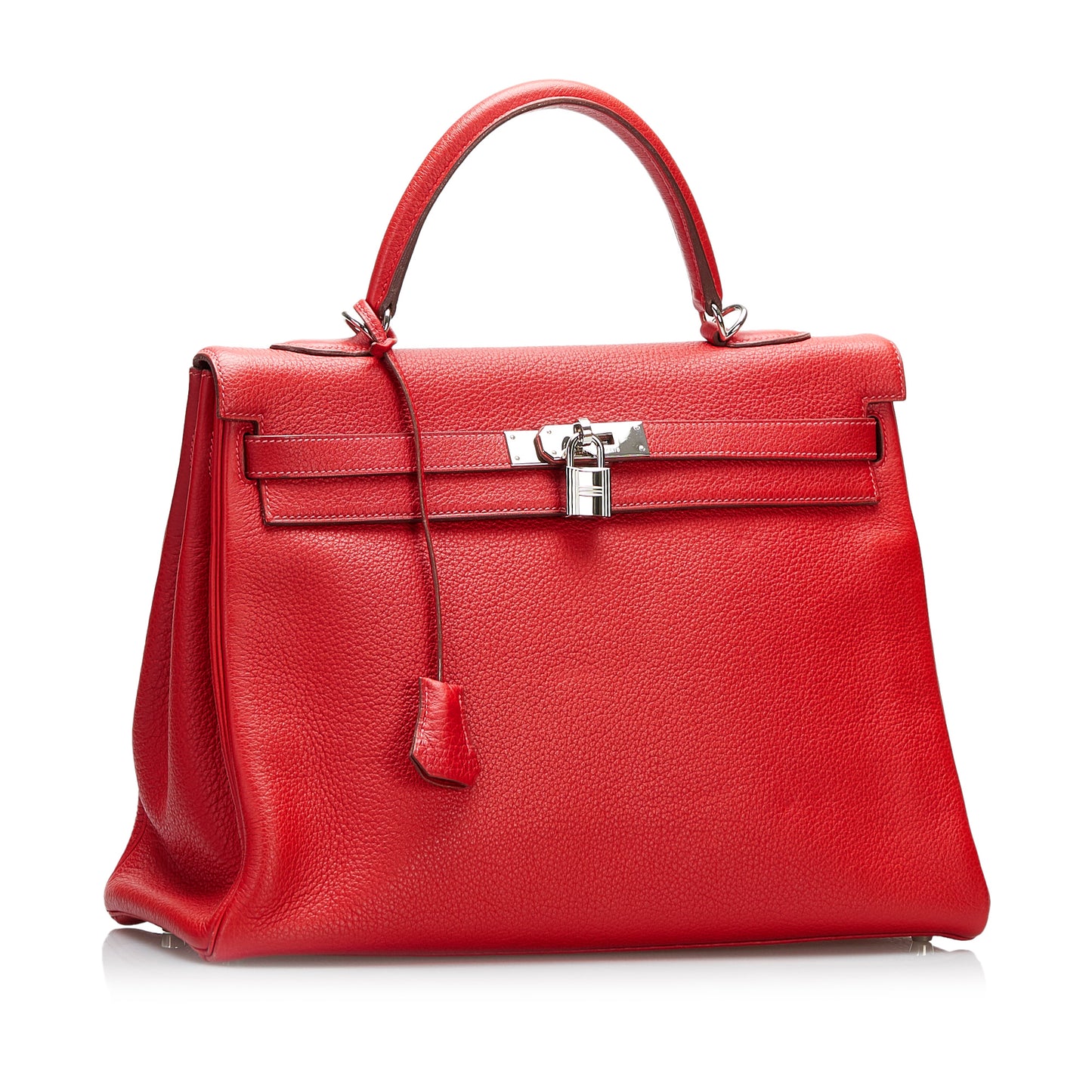 Hermes Kelly Retourne Taurillon Clemence 32 Rouge Casaque - US