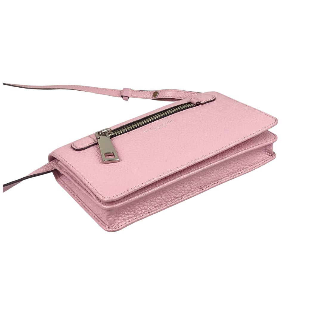 Marc Jacobs Gotham Pebbled Leather Soft Pink Wallet On Strap Bags Marc Jacobs 