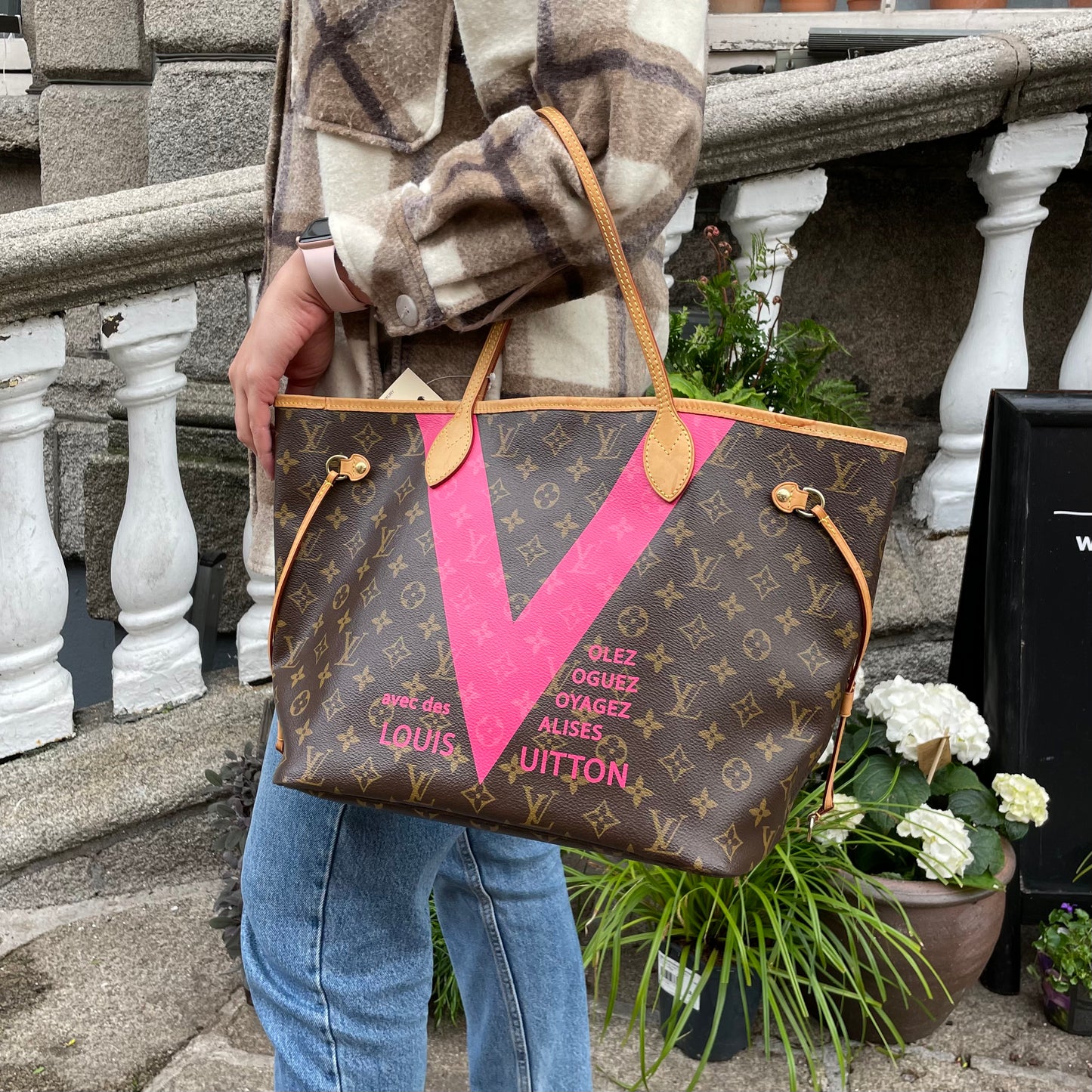 Louis Vuitton Limited Edition Grenade Monogram V Neverfull MM Bag