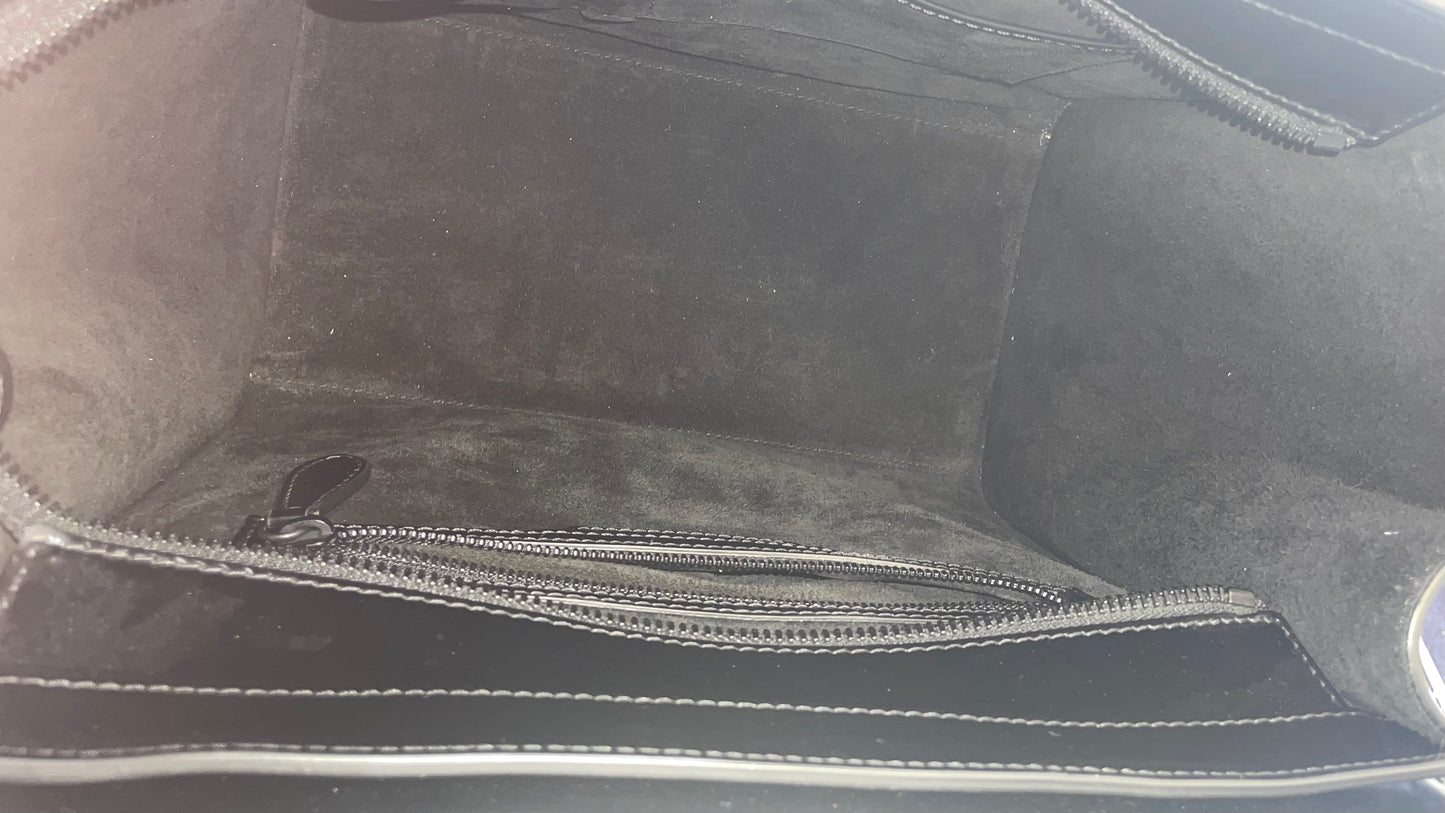 Celine Mini Luggage Black Patent