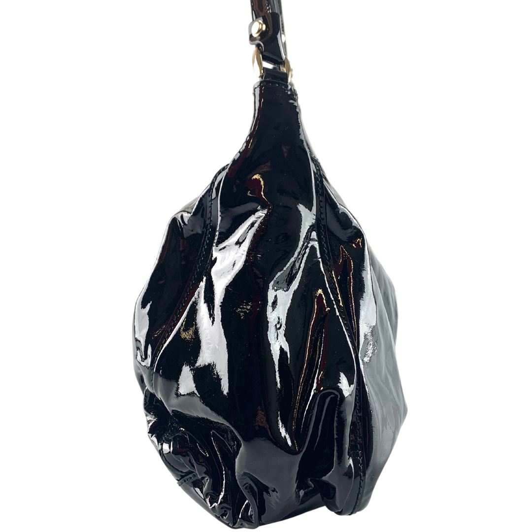 Gucci Black Patent D Ring Hobo Bags Gucci 