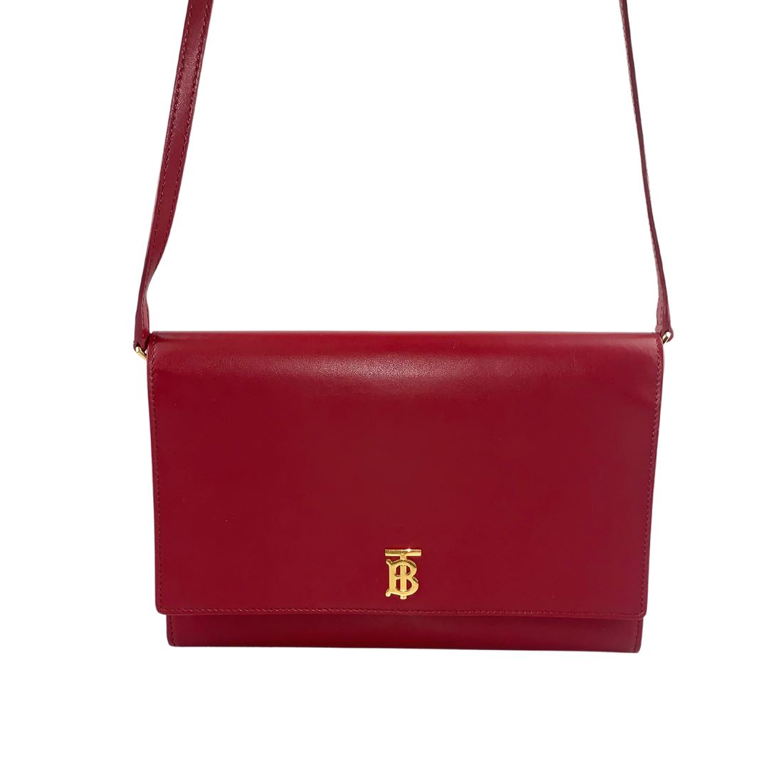 Burberry Red Paxton Crossbody Bag with TB Monogram Bags Burberry 