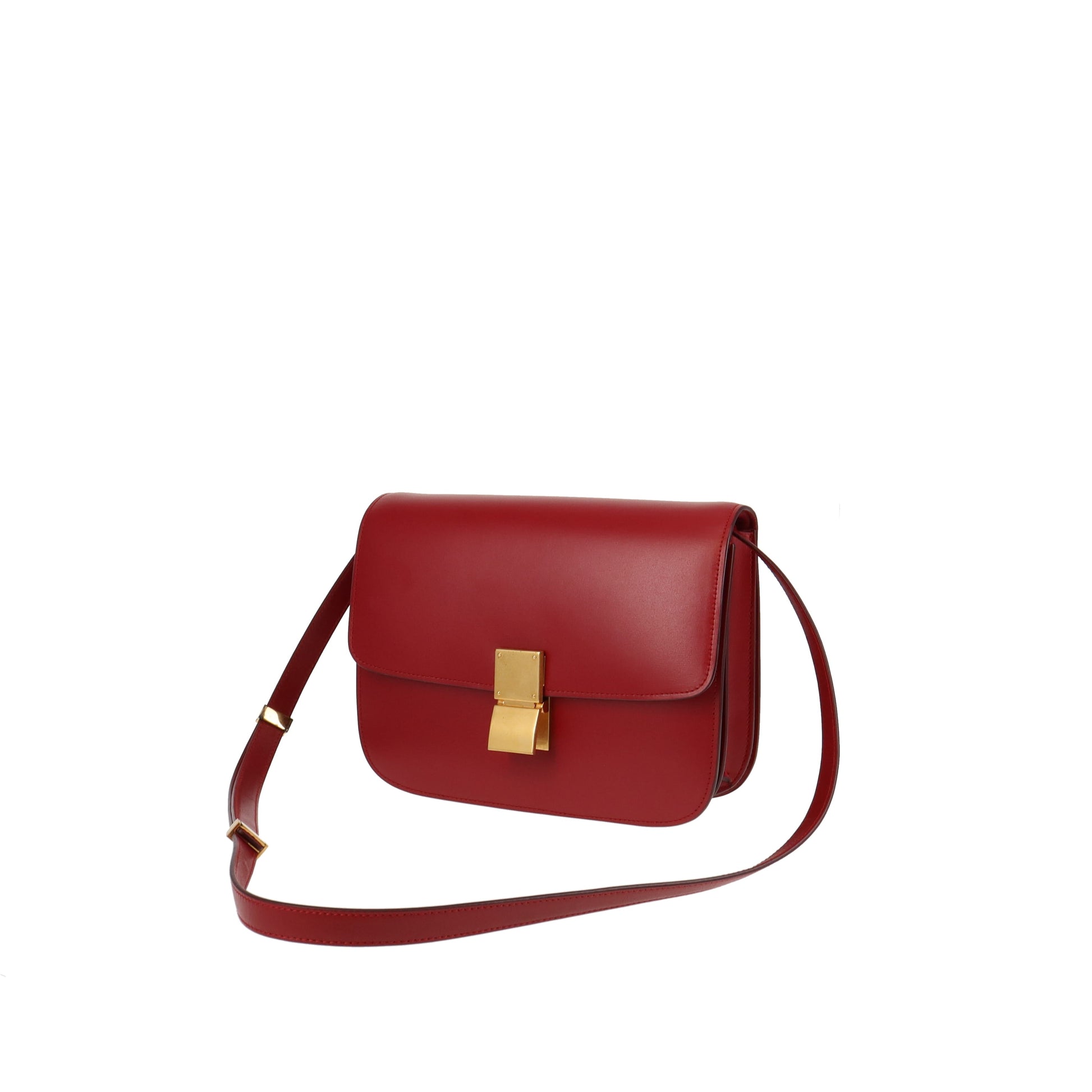 Celine Medium Classic Bag In Box Calfskin Red Gh – Designer Exchange Ltd